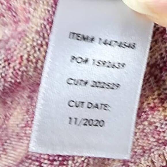 Torrid Space Dye Cardigan Drape Front Sweater in Oatmeal and Purple - Picture 8 of 9